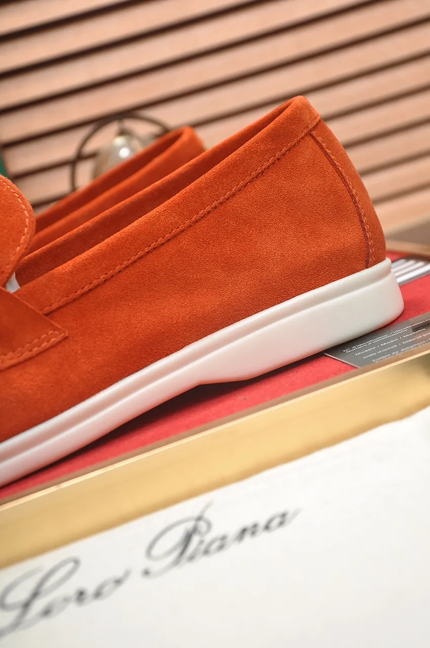 Men's shoes 💰400💶[𝐥𝐨𝐫𝐨 𝐏𝐢𝐚𝐧𝐚] [Couple model] High-end quality, affordable price, LP classic loafers, Italian treasure brand, the only brand that can match Hermès! Only after wearing it do we know that we can’t live up to our feet. Women’s code: 35-40 (customized sizes 34, 41, 42 are non-returnable) Men’s code: 38-44 (customized 45, 46, 47, 48 are non-refundable) Fabric: Customized imported cashmere Lining: Customized imported fetal cowhide Foot: Imported benzene-dyed calfskin Outsole: Exclusive original glass rubber outsole